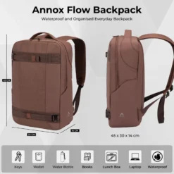 Annox Flow Backpack – Waterproof Everyday Backpack