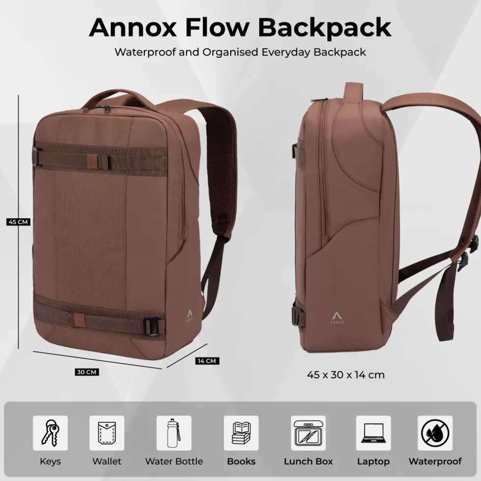 Annox Flow Backpack – Waterproof Everyday Backpack