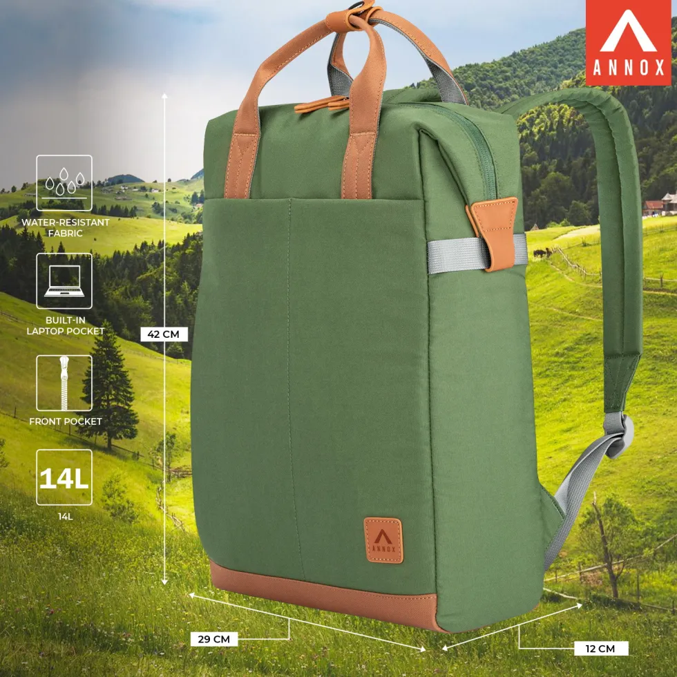 Annox Follow Your Passion Backpack – Water-repellent backpack in upcycled material