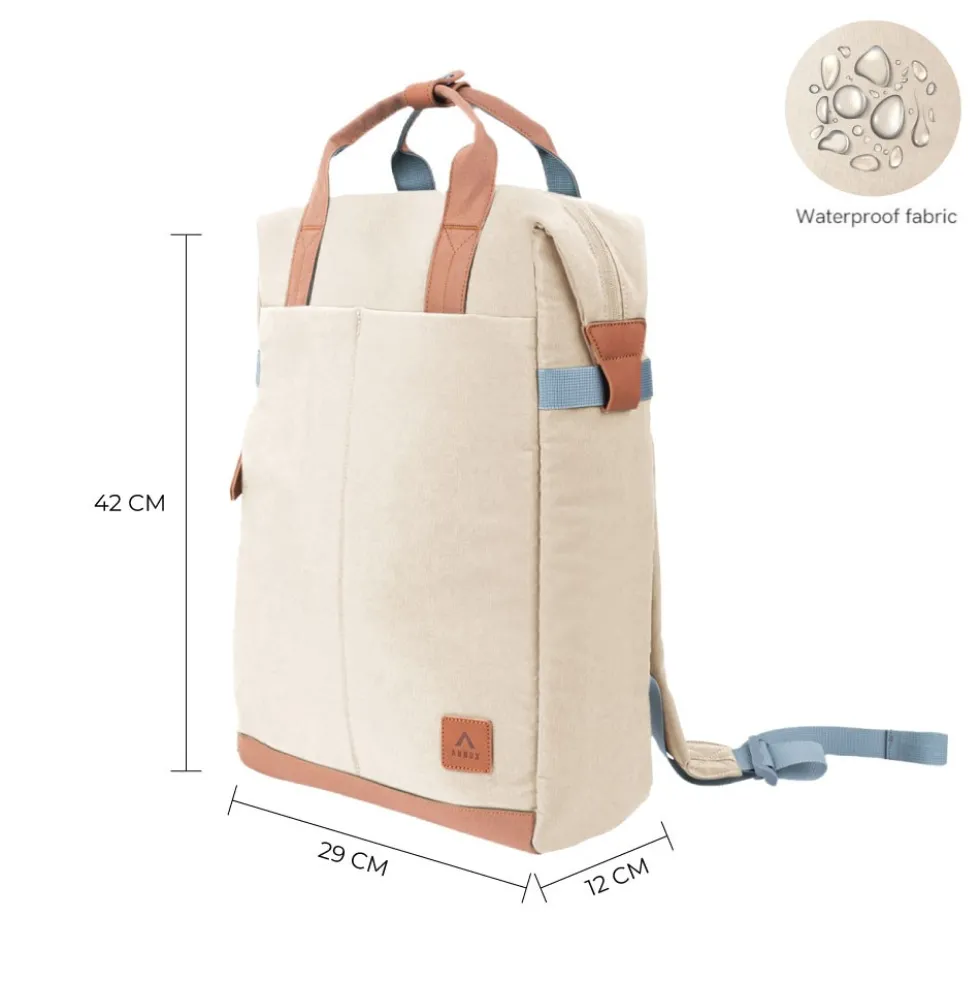Annox Follow Your Passion Backpack – Water-repellent backpack in upcycled material