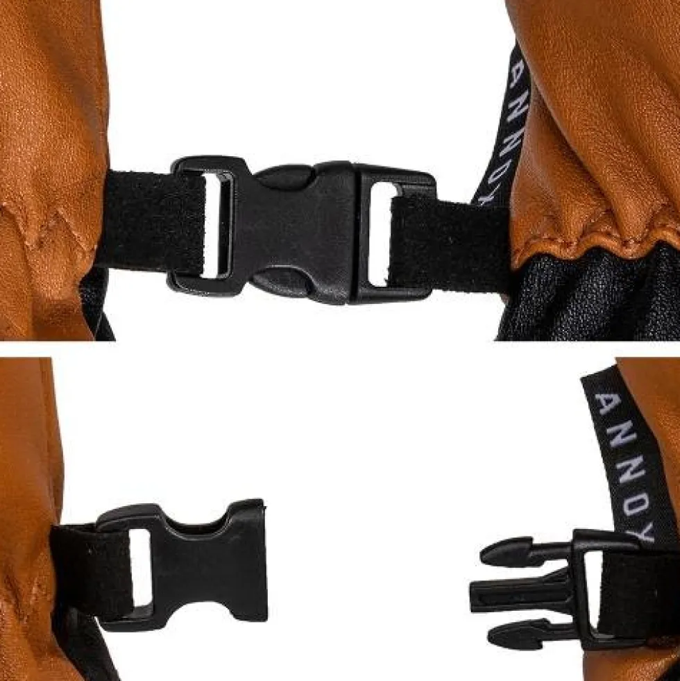 Annox Peak Leather Ski Gloves