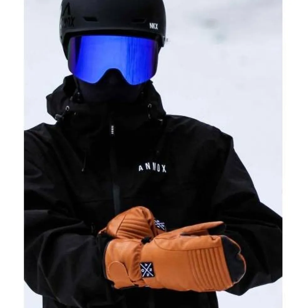Annox Peak Leather Ski Gloves