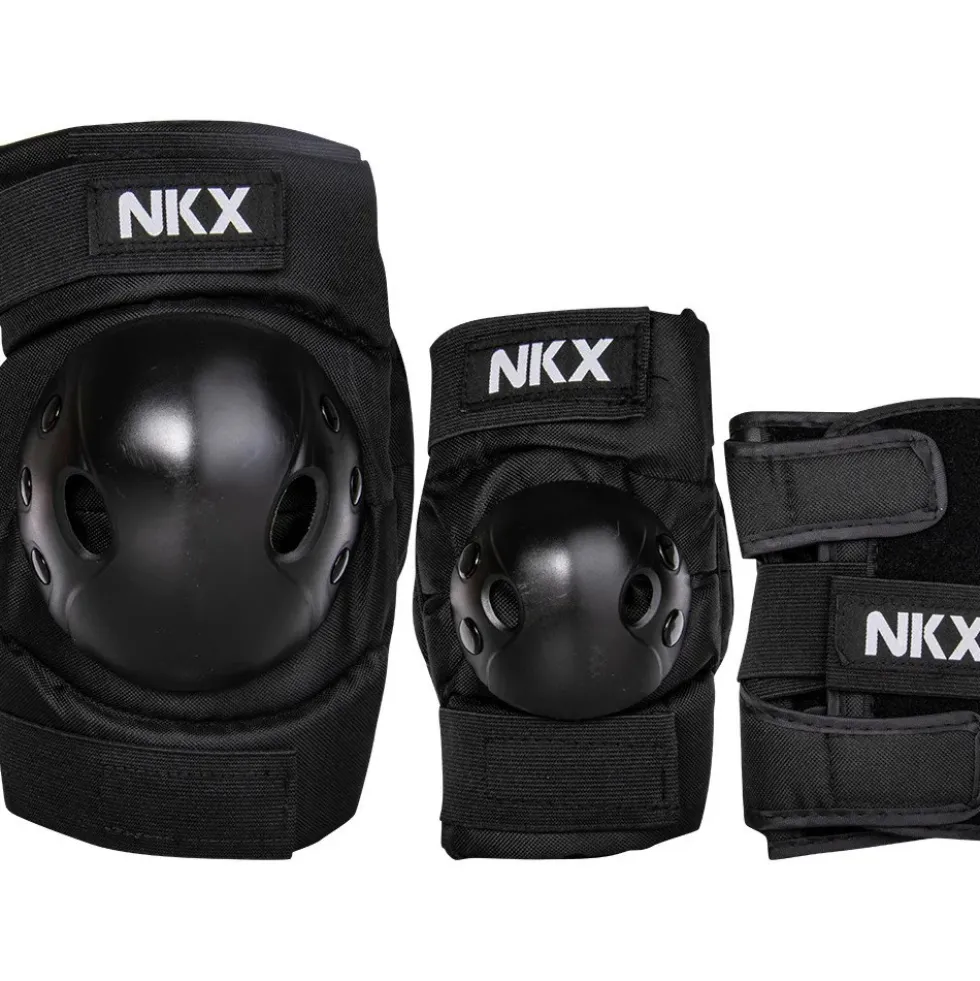 NKX Kids 3-Pack Pro Protective Gear - Knee Pads, Elbow Pads and Wrist Guards