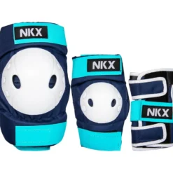 NKX Kids 3-Pack Pro Protective Gear - Knee Pads, Elbow Pads and Wrist Guards