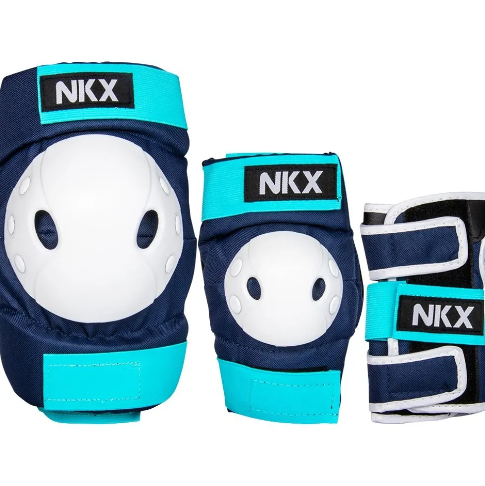 NKX Kids 3-Pack Pro Protective Gear - Knee Pads, Elbow Pads and Wrist Guards