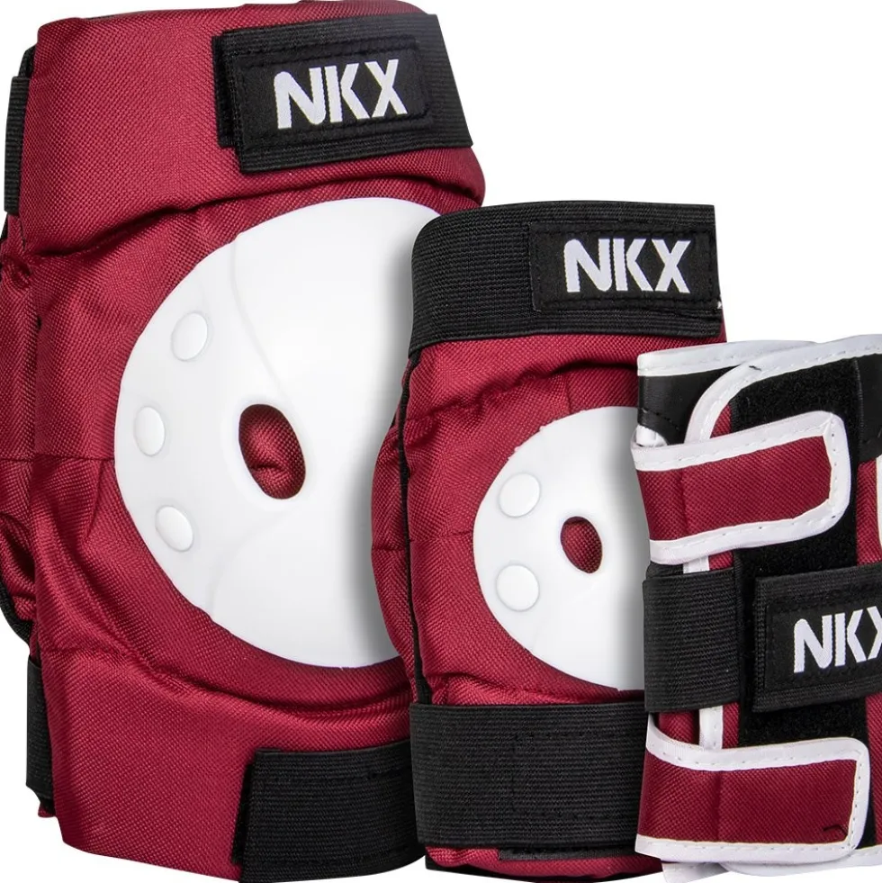 NKX Kids 3-Pack Pro Protective Gear - Knee Pads, Elbow Pads and Wrist Guards