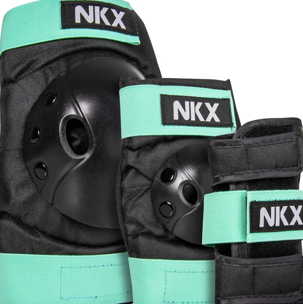 NKX Kids 3-Pack Pro Protective Gear - Knee Pads, Elbow Pads and Wrist Guards