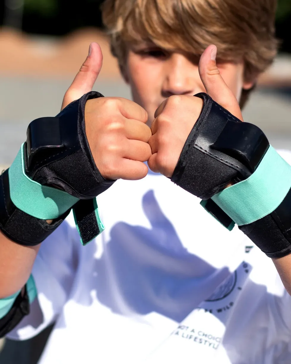 NKX Kids 3-Pack Pro Protective Gear - Knee Pads, Elbow Pads and Wrist Guards
