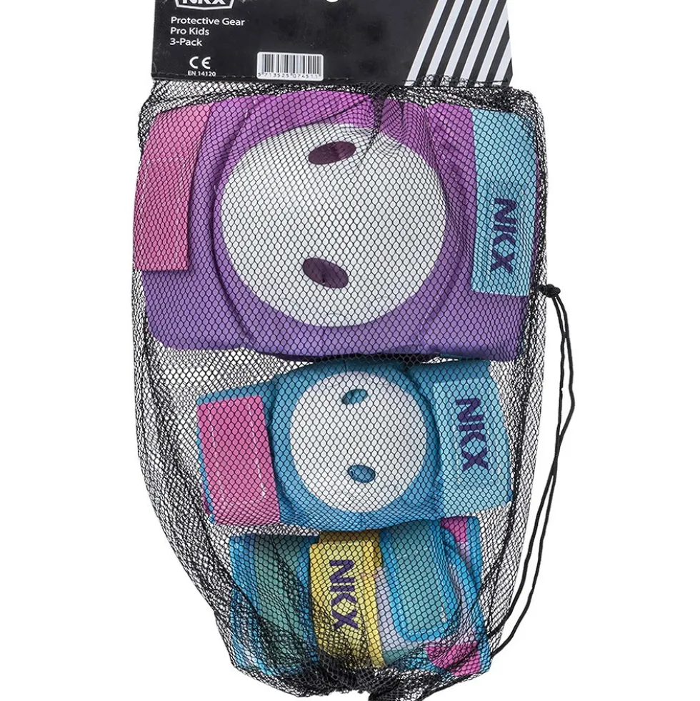 NKX Kids 3-Pack Pro Protective Gear - Knee Pads, Elbow Pads and Wrist Guards