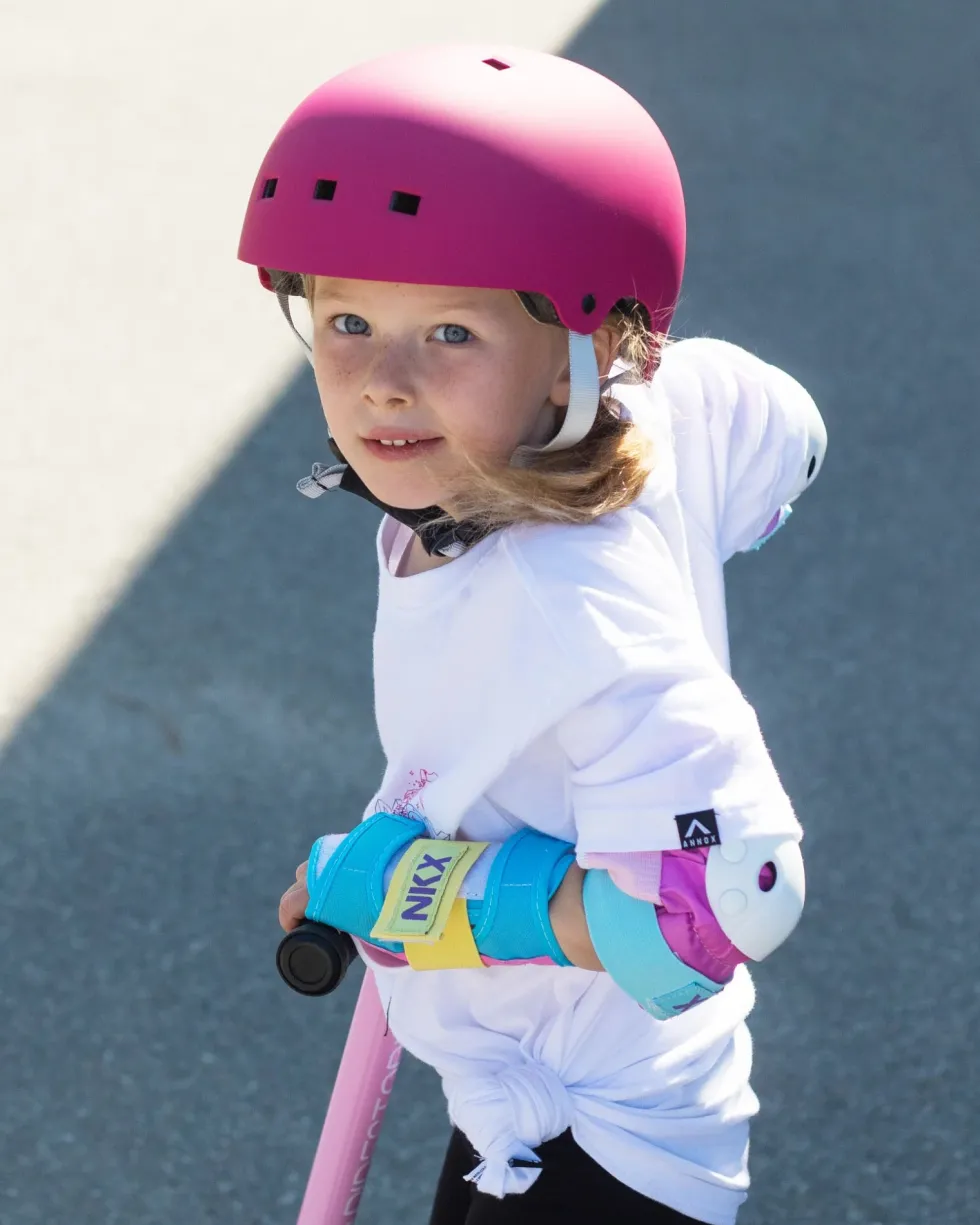 NKX Kids 3-Pack Pro Protective Gear - Knee Pads, Elbow Pads and Wrist Guards