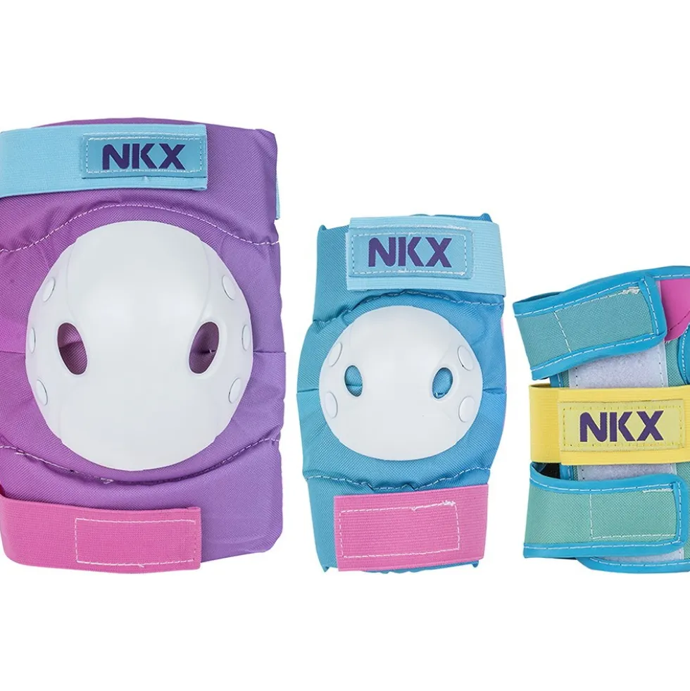 NKX Kids 3-Pack Pro Protective Gear - Knee Pads, Elbow Pads and Wrist Guards