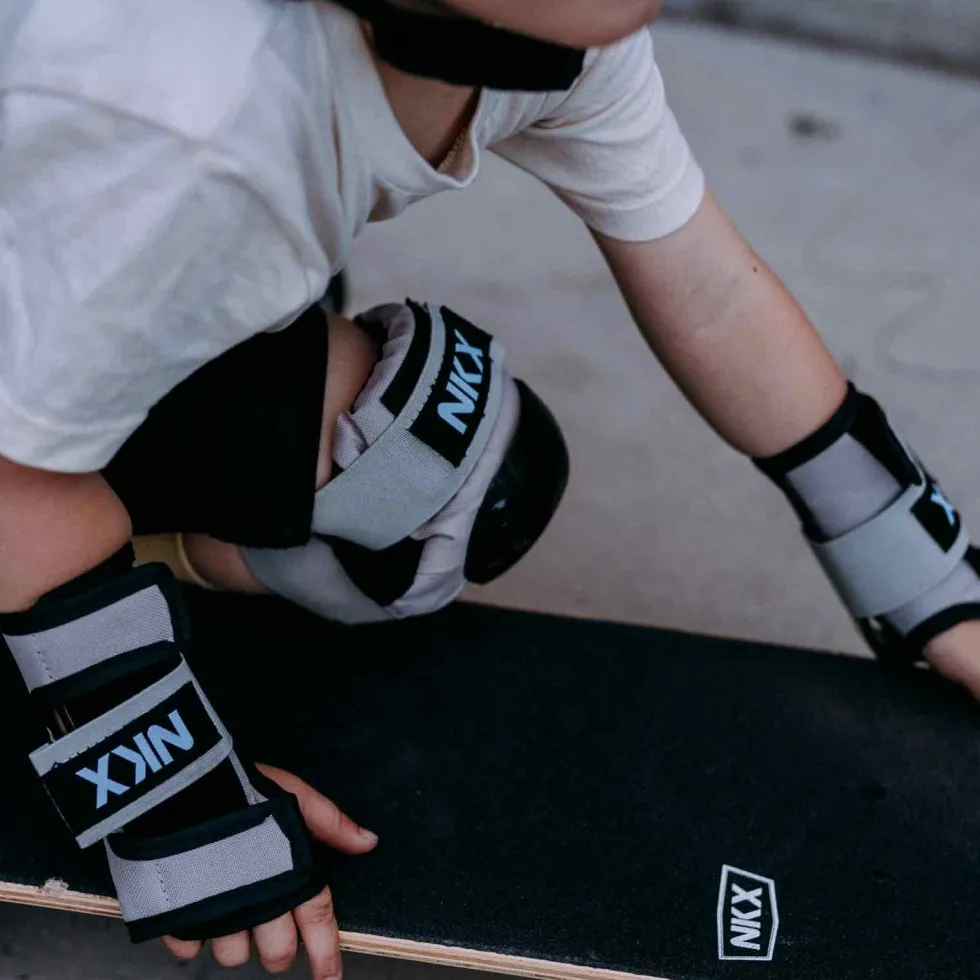 NKX Kids 3-Pack Pro Protective Gear - Knee Pads, Elbow Pads and Wrist Guards