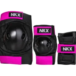 NKX Kids 3-Pack Pro Protective Gear - Knee Pads, Elbow Pads and Wrist Guards