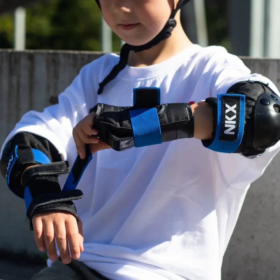 NKX Kids 3-Pack Pro Protective Gear - Knee Pads, Elbow Pads and Wrist Guards