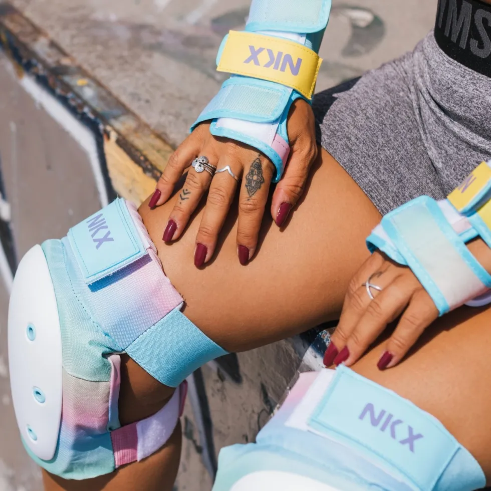 NKX 3-Pack Pro Protective Gear - Knee Pads, Elbow Pads and Wrist Guards