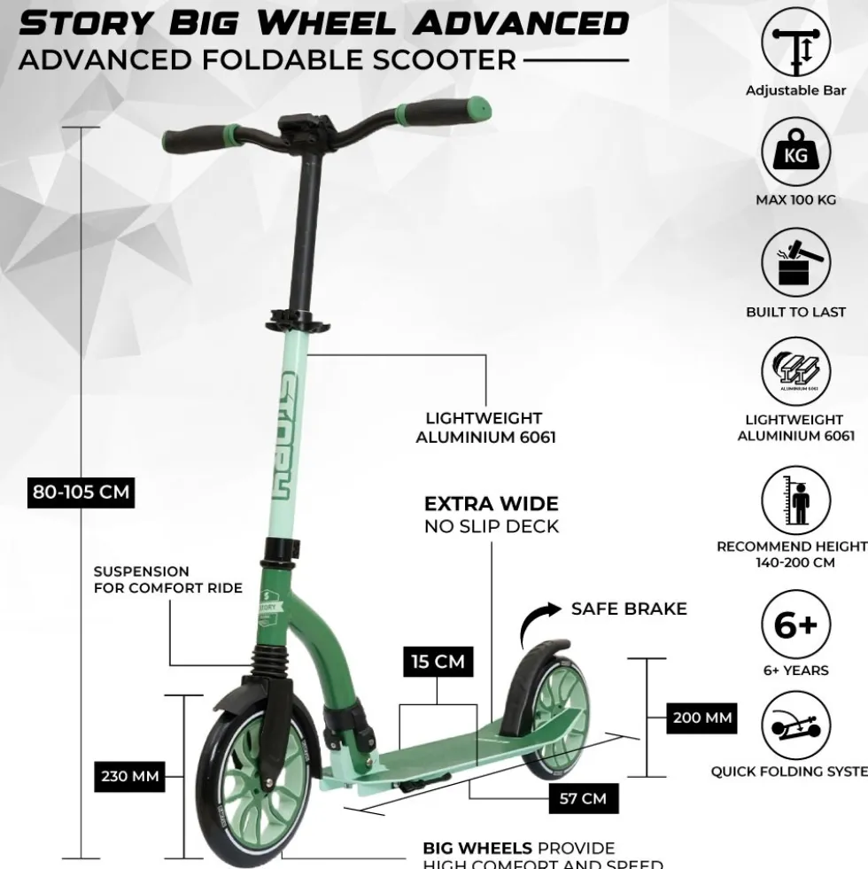 Story Big Wheel Advanced Foldable Scooter