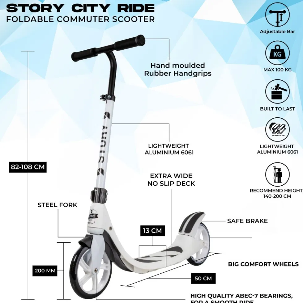 Story City Ride Adjustable Kick Scooter