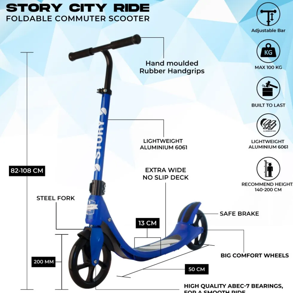 Story City Ride Adjustable Kick Scooter