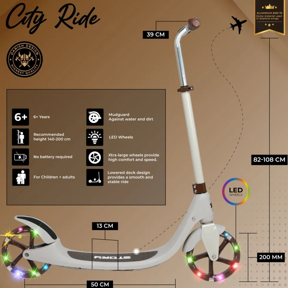Story City Ride Adjustable Kick Scooter