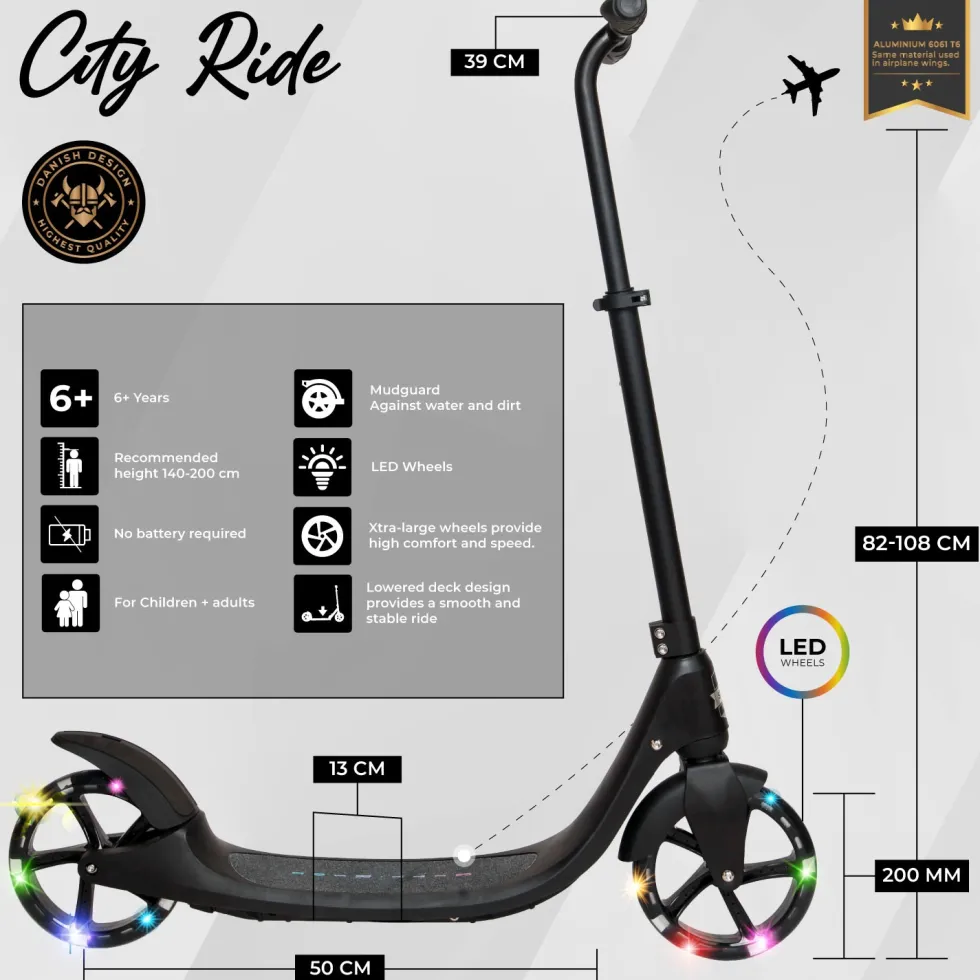 Story City Ride Adjustable Kick Scooter