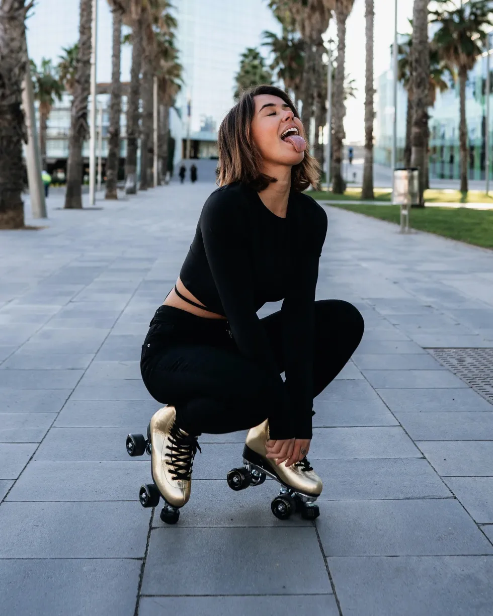 Story Disco Suede Quad Roller Skates