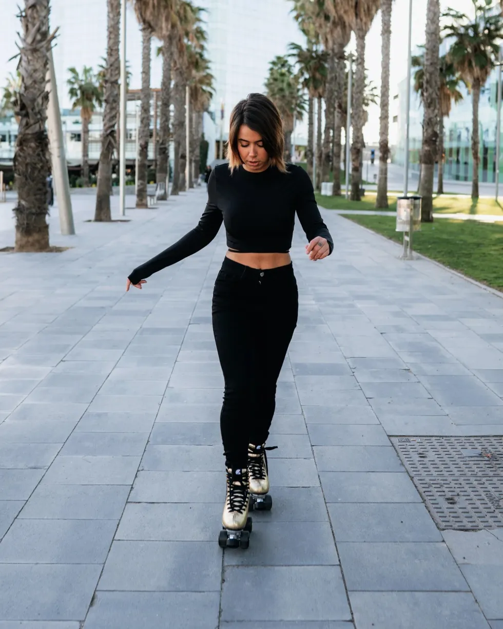 Story Disco Suede Quad Roller Skates