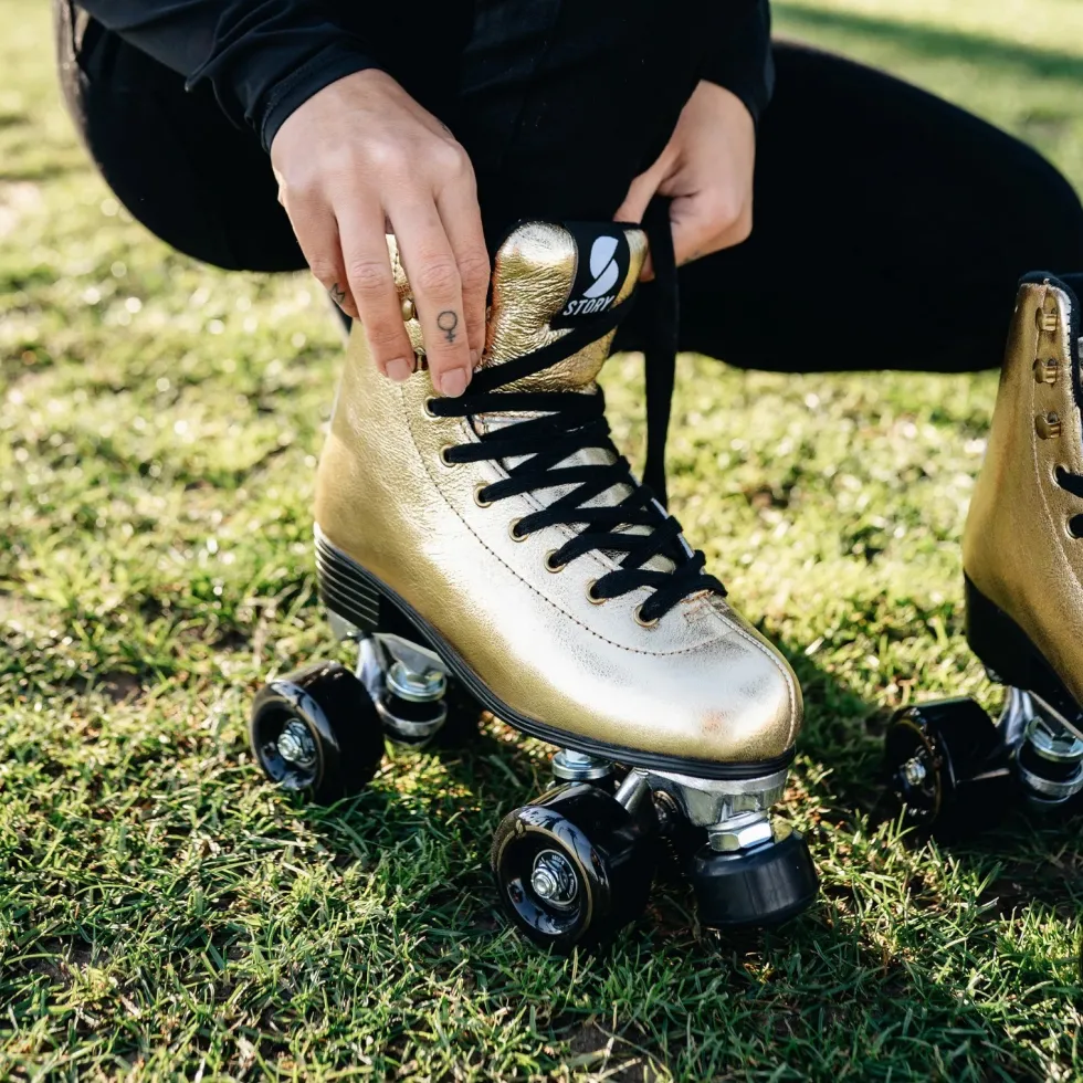 Story Disco Suede Quad Roller Skates