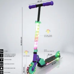 Story Everything Led Kinds Foldable Kids Kick Scooter