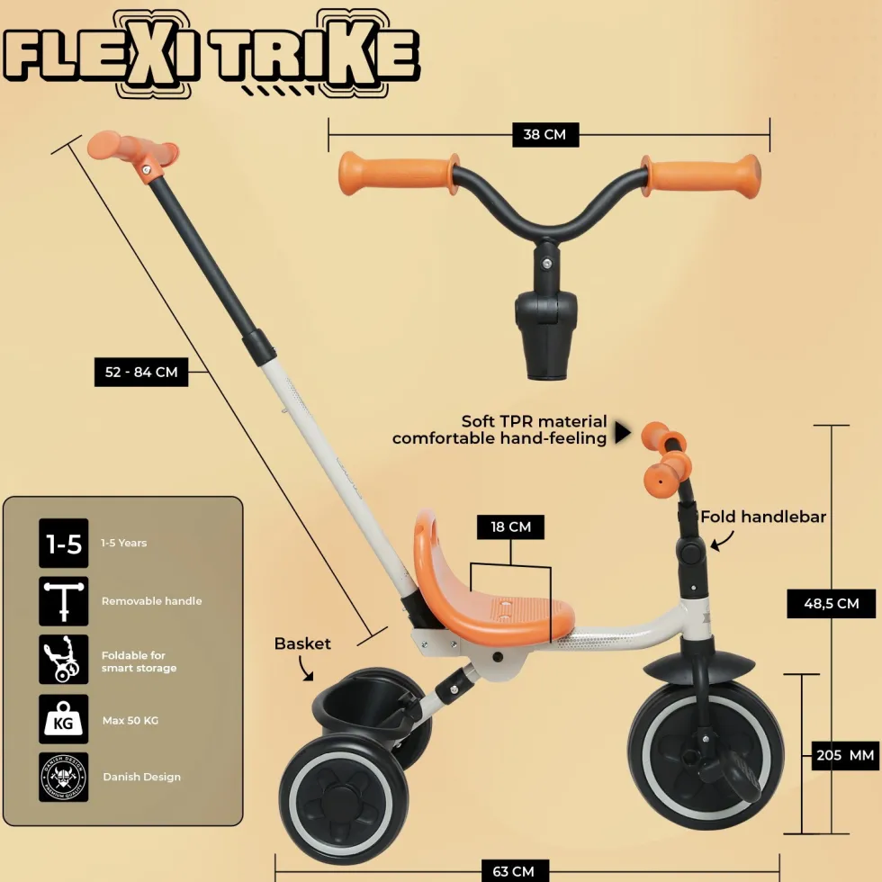Story Flexi Trike – 3-wheeled bike with push handle