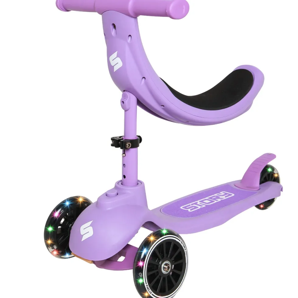 Story 4IN1 LED Kids 3-wheel scooter
