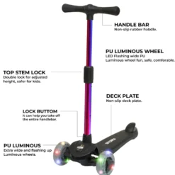 Story Mini Friends LED Kids Scooter – 3 Wheel Light Up