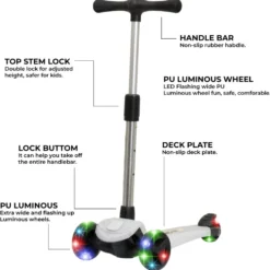 Story Mini Friends LED Kids Scooter – 3 Wheel Light Up