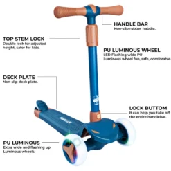 Story Mini Friends LED Kids Scooter – 3 Wheel Light Up