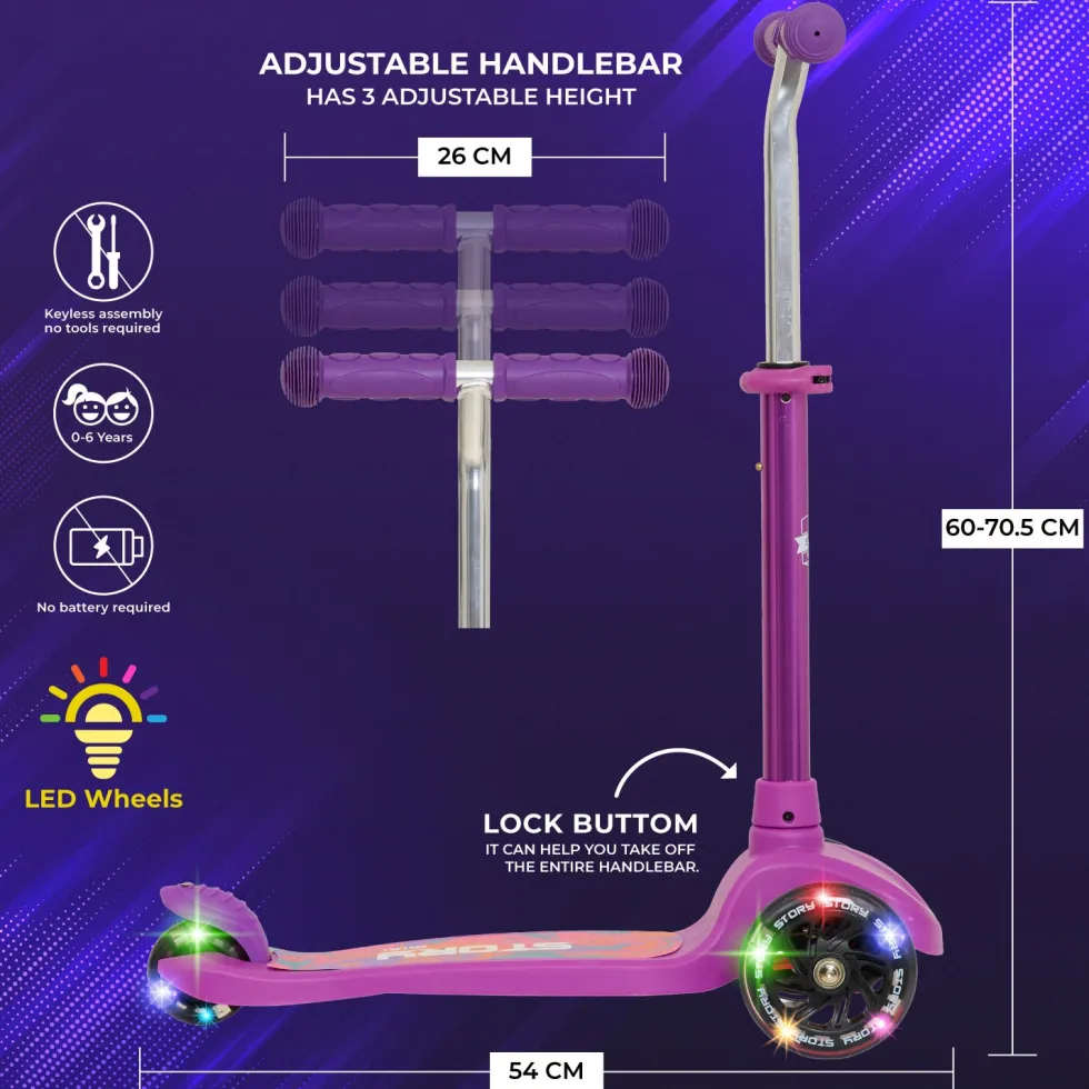 Story Mini LED 3 Wheel Scooter
