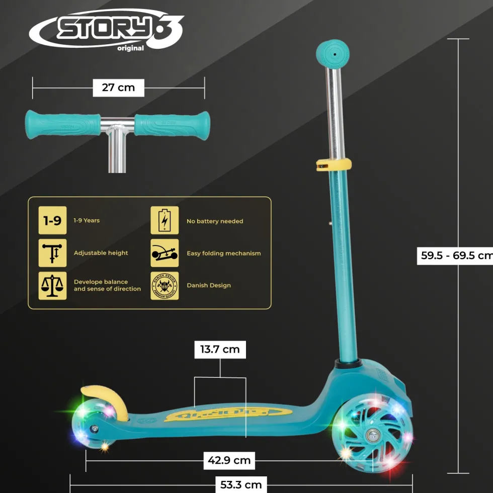 Story MoveLite kids scooter – 3-wheel scooter with LED