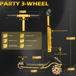 Story Party 3-wheel LED Kids Scooter