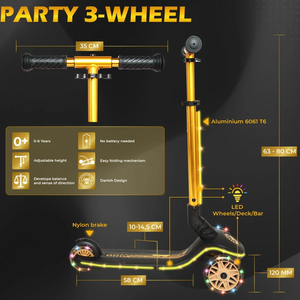 Story Party 3-wheel LED Kids Scooter