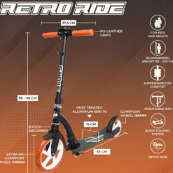 Story Retro Ride Foldable Kick Scooter