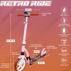 Story Retro Ride Foldable Kick Scooter
