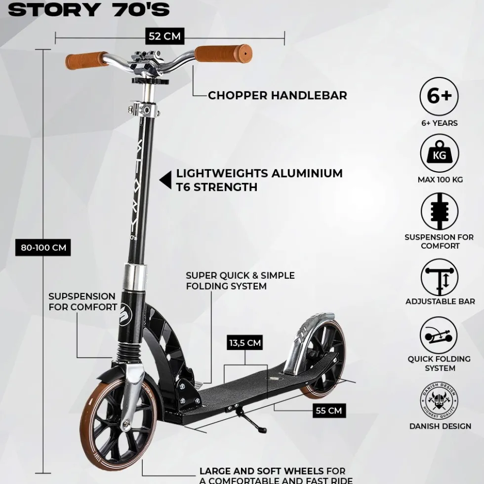 Story 70's Foldable Kick Scooter