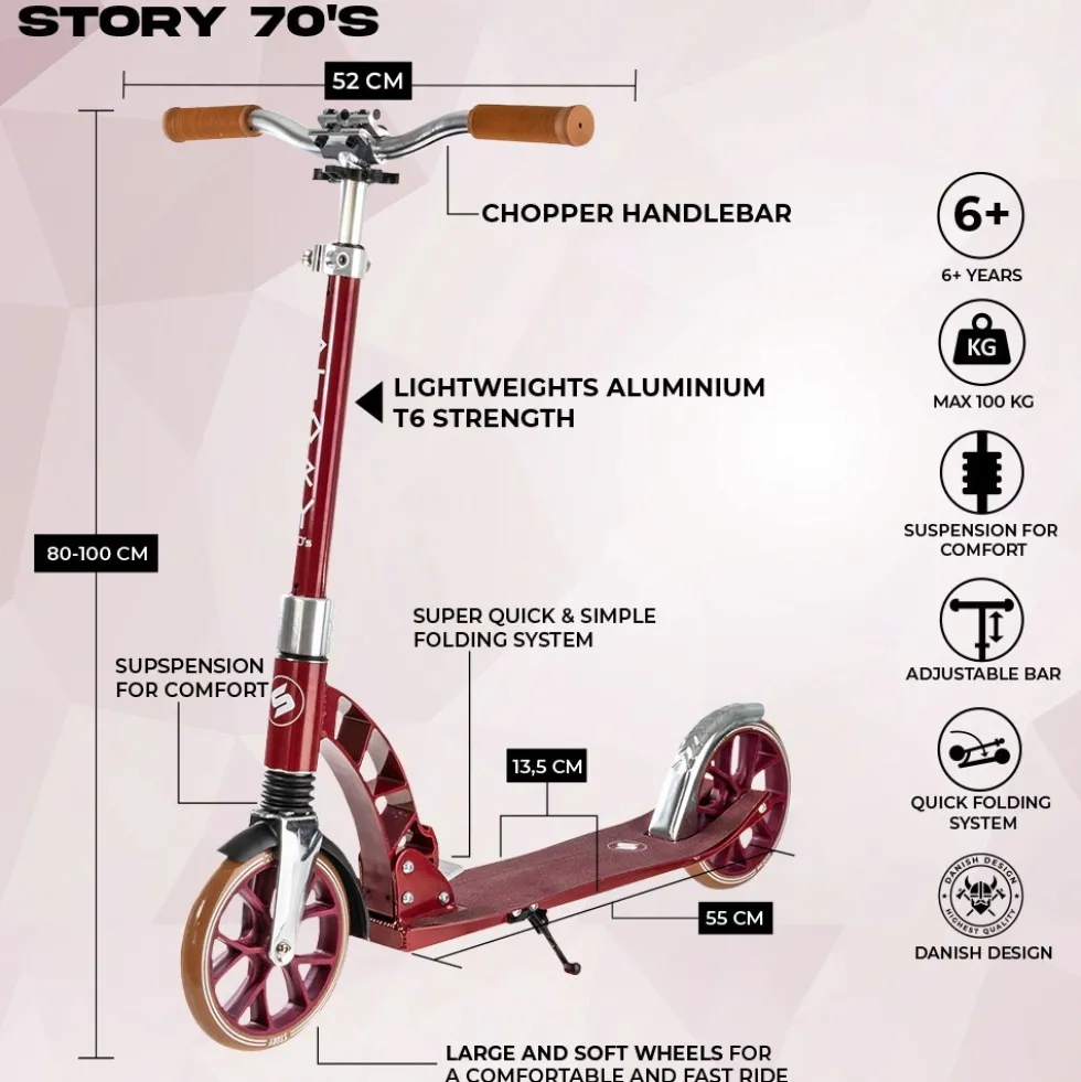 Story 70's Foldable Kick Scooter
