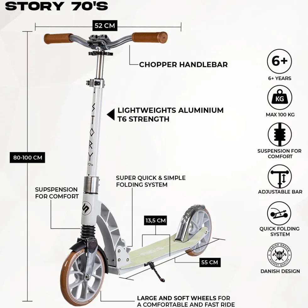 Story 70's Foldable Kick Scooter